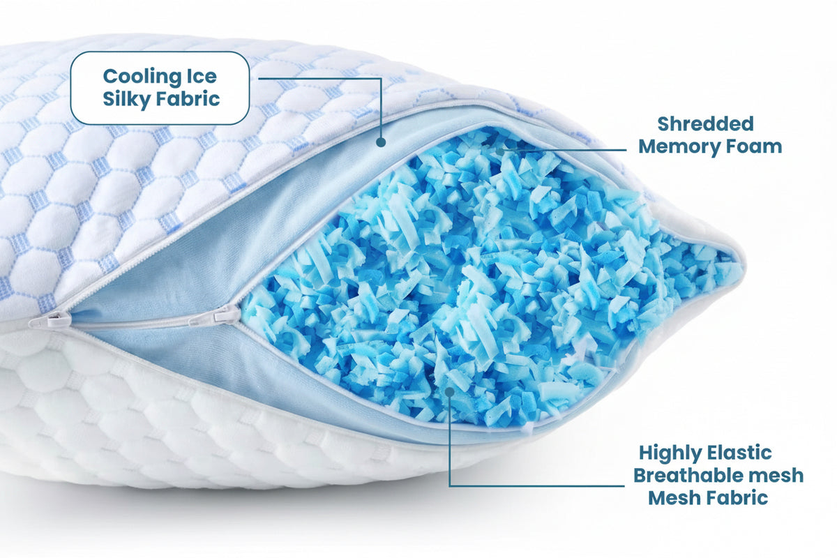 CloudCool Shredded Memory Foam Pillow